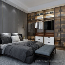 Modern Luxury Storage Furniture High Light Door Panel Bedroom Wardrobe